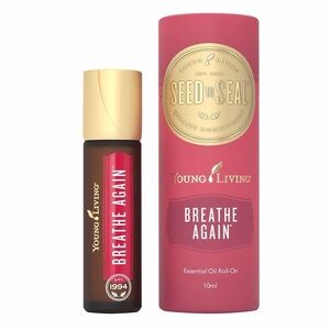 Young Living Breathe Again Roll-On - Gold and Pink Packaging